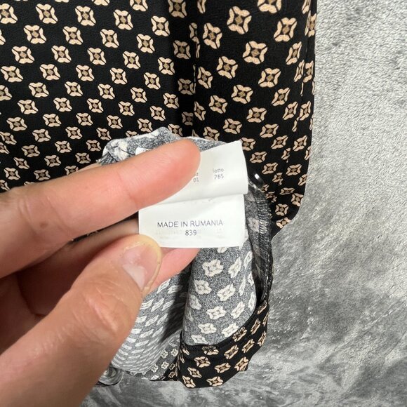 Marella by MaxMara Dress Womens Large Geometric Floral Short Sleeve - Picture 8 of 12